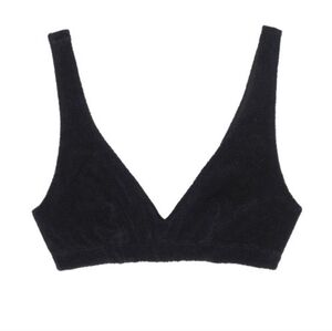 DONNI. Terry Bralette Jet Size Small